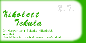 nikolett tekula business card